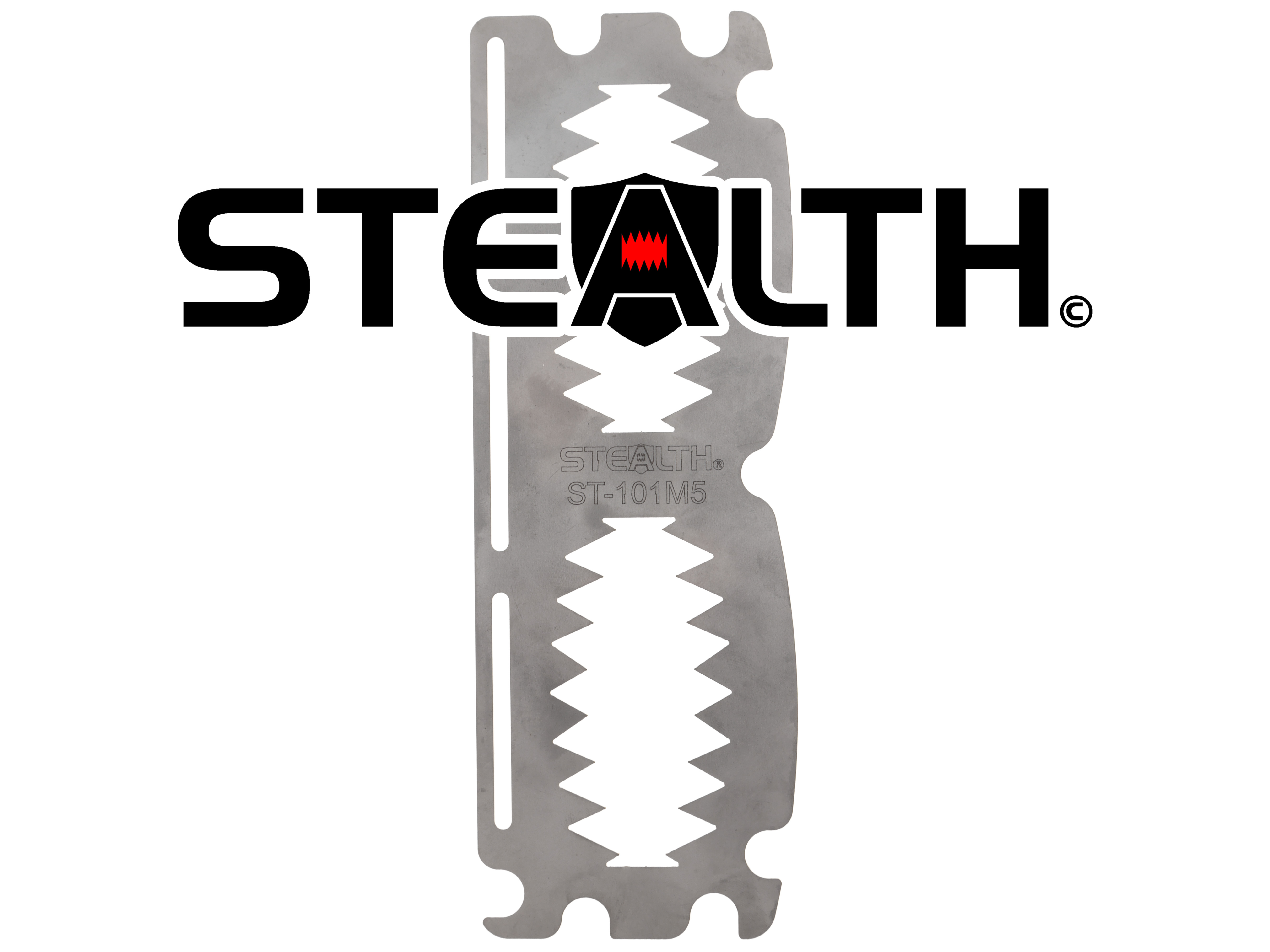 Stealth trap logo in the foreground with a Stealth Trap in the background