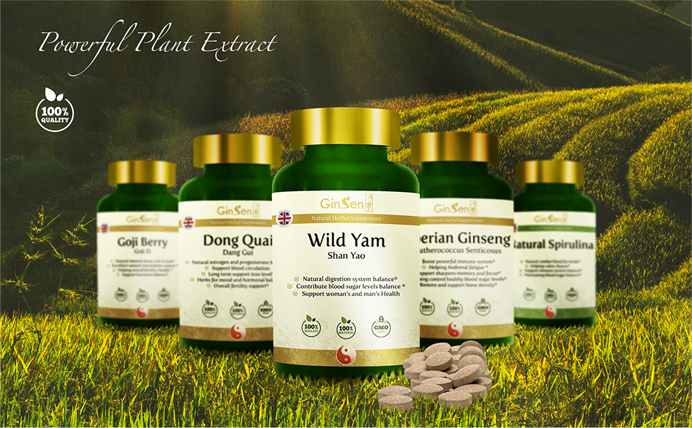 Pure Botanical Wild Yam Root Extract Tablets Hormone Balance Natural