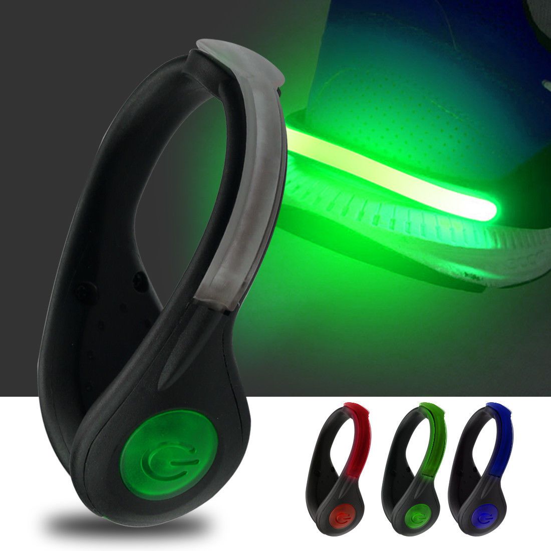 (PAIR) LED USB RECHARGEABLE SHOE Light CLIPS for running jogging