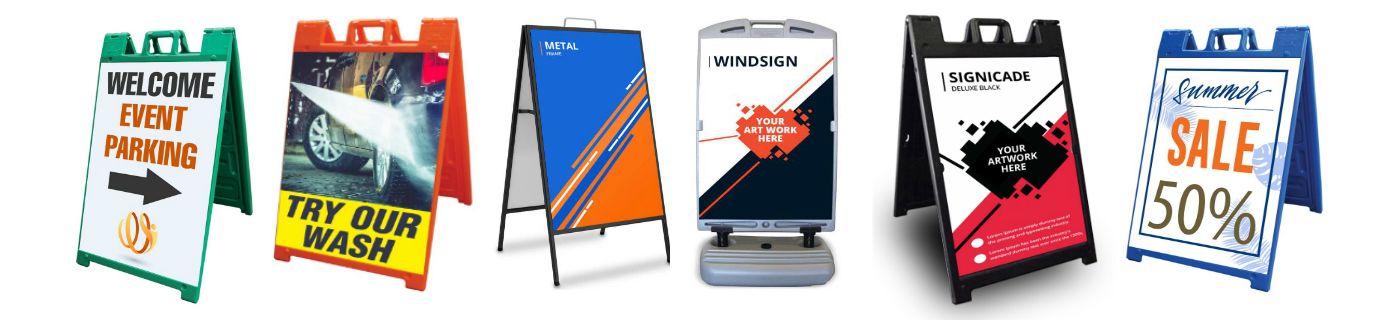 Signicade A Frame Sidewalk Pavement Sign Double Sided Sandwich