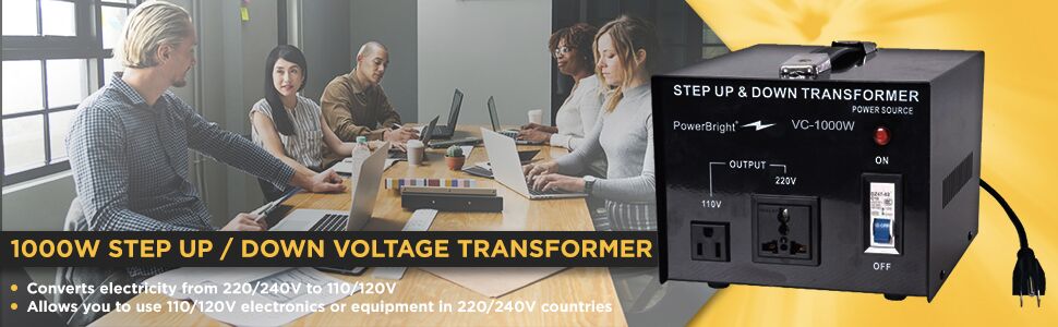 PowerBright VC1000W 1000W Step Up & Down Transformer / Converter
